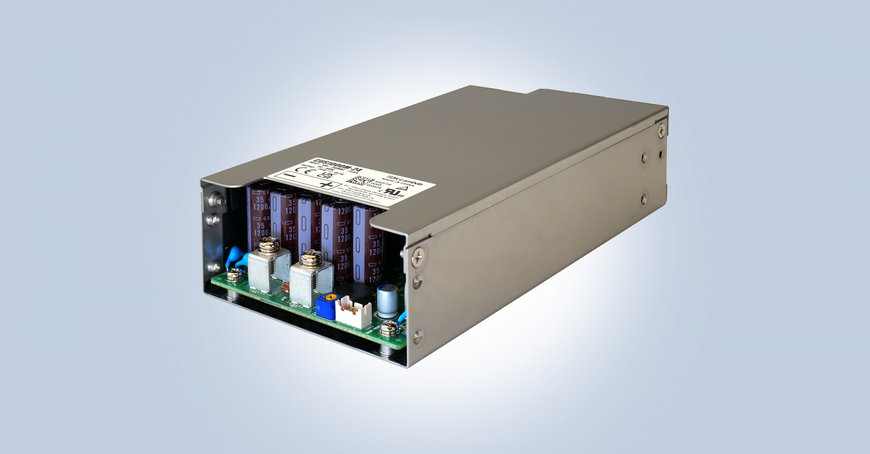 Low audible noise 800W and 1000W medical and industrial power supplies provide power densities of up to 27.2W/cubic inch